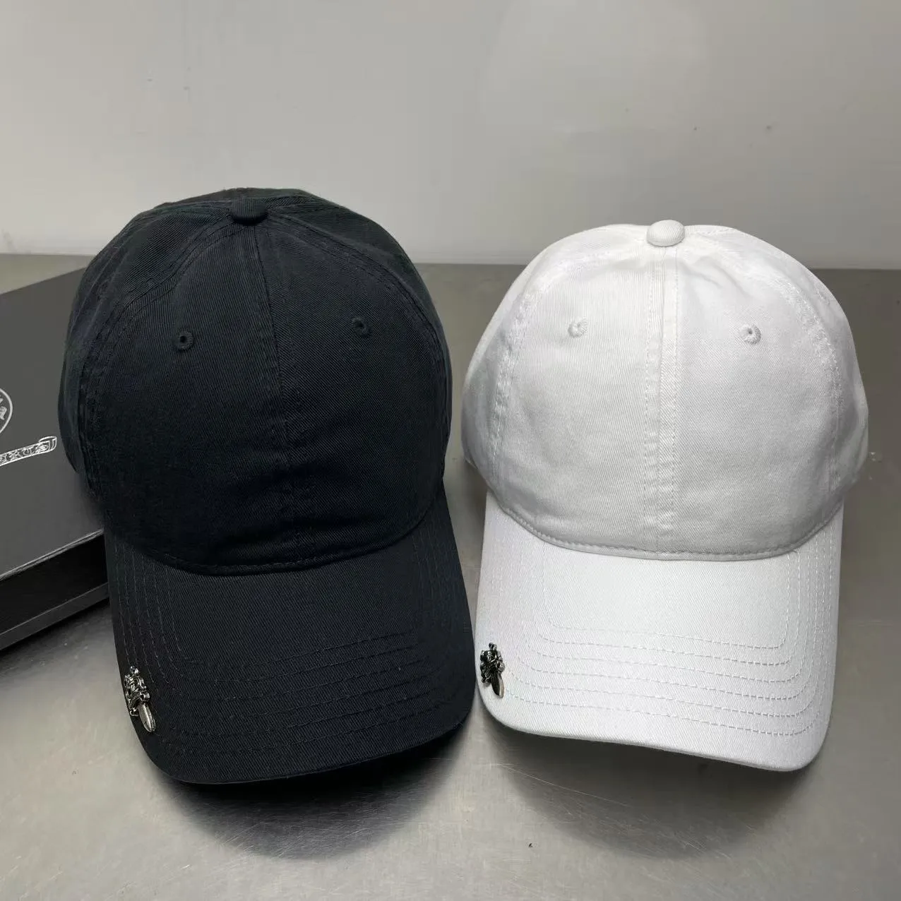 Crow Heart Distressed Soft Top Baseball Cap